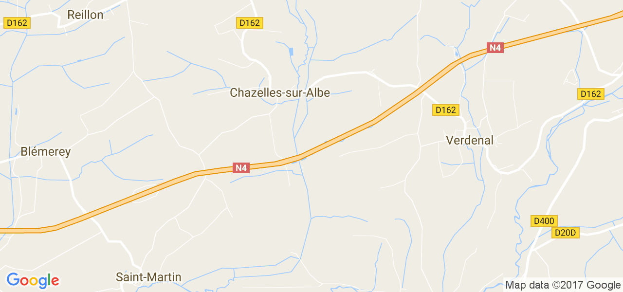 map de la ville de Chazelles-sur-Albe