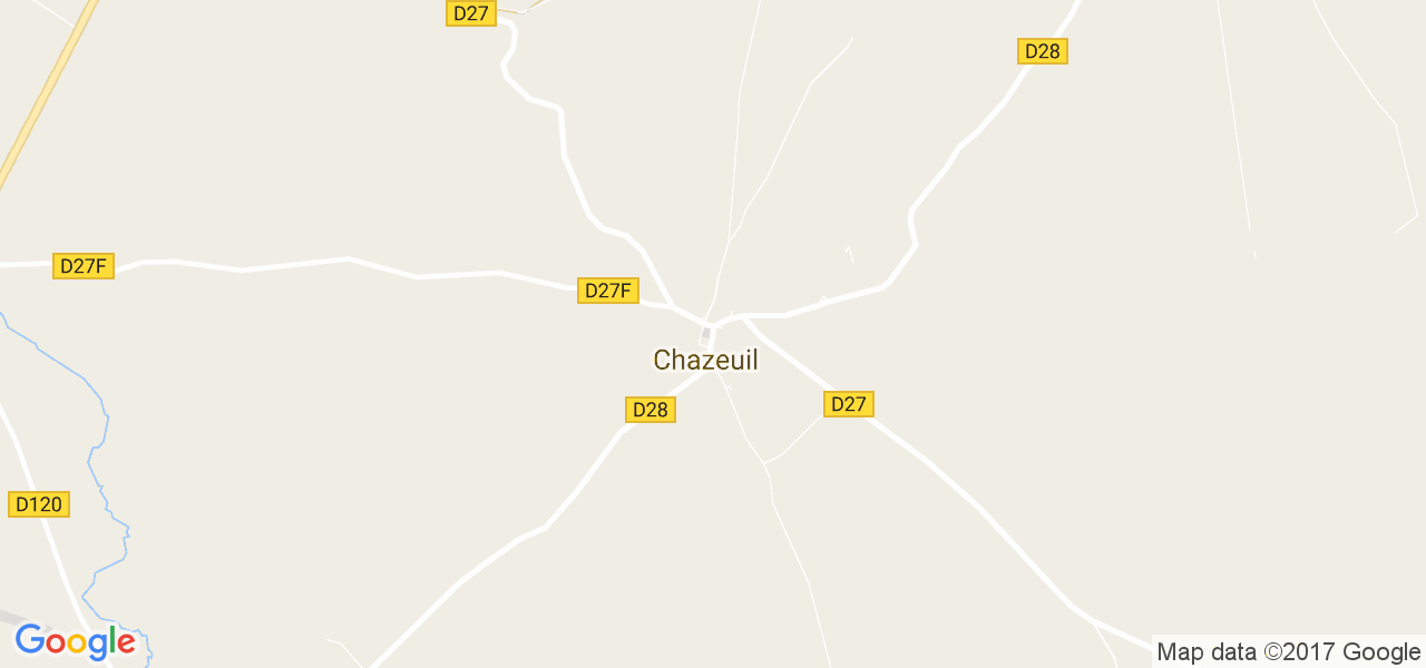 map de la ville de Chazeuil