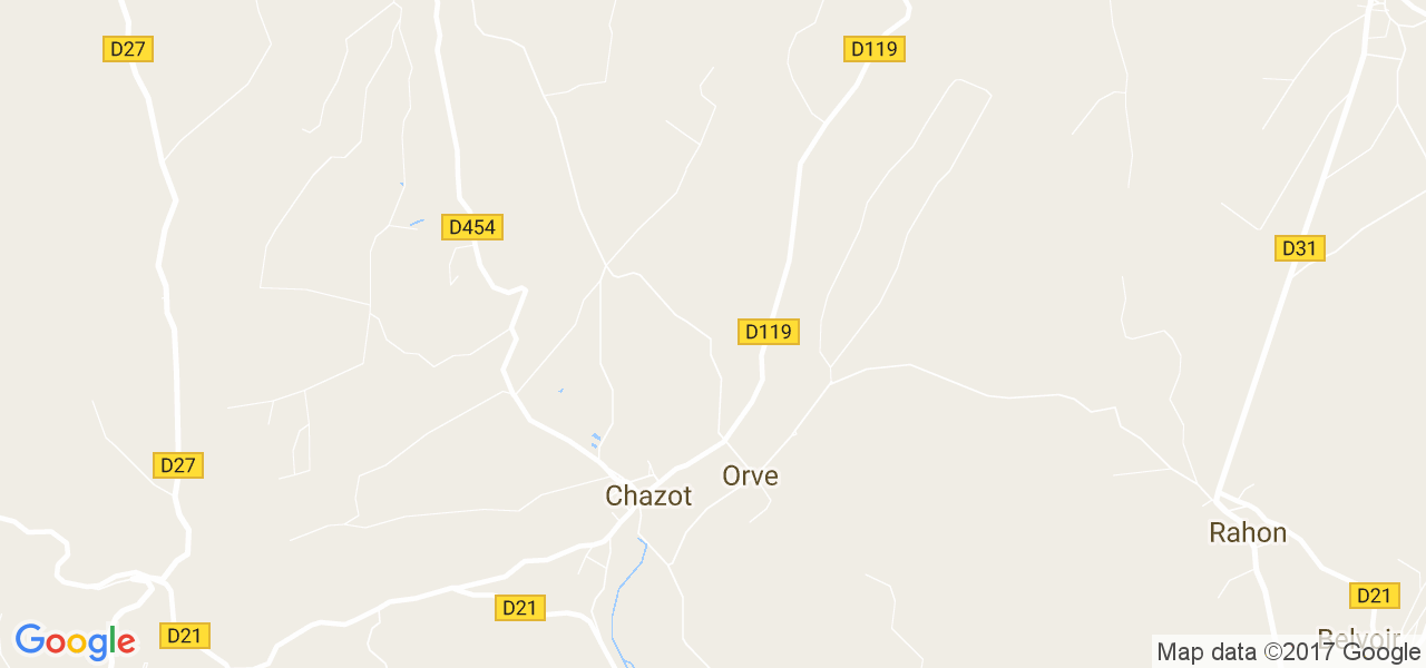 map de la ville de Chazot