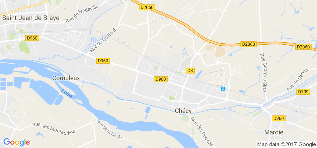 map de la ville de Chécy