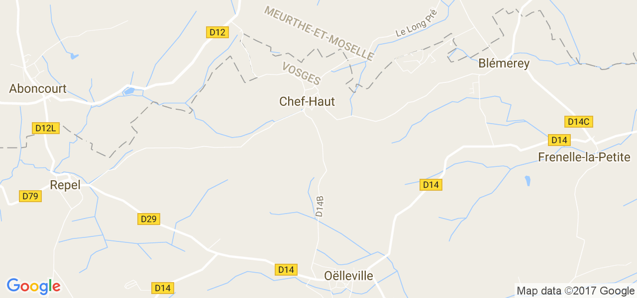 map de la ville de Chef-Haut