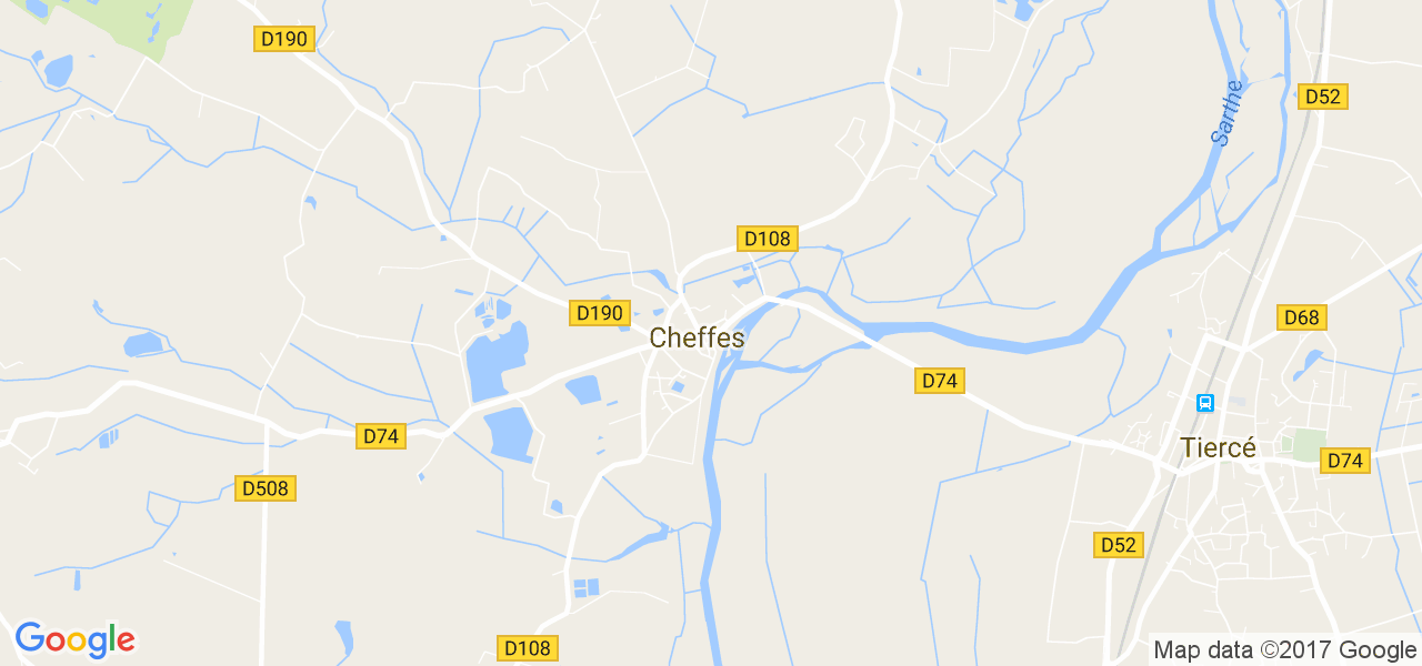 map de la ville de Cheffes