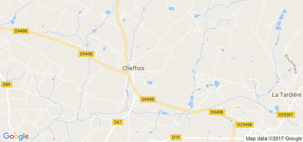 map de la ville de Cheffois