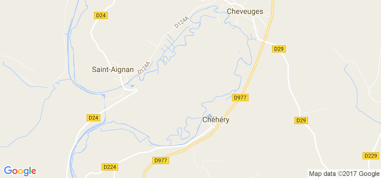 map de la ville de Chéhéry