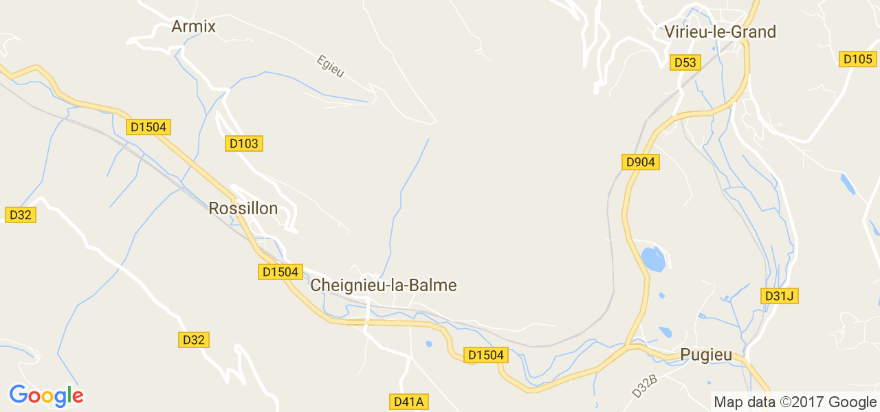 map de la ville de Cheignieu-la-Balme