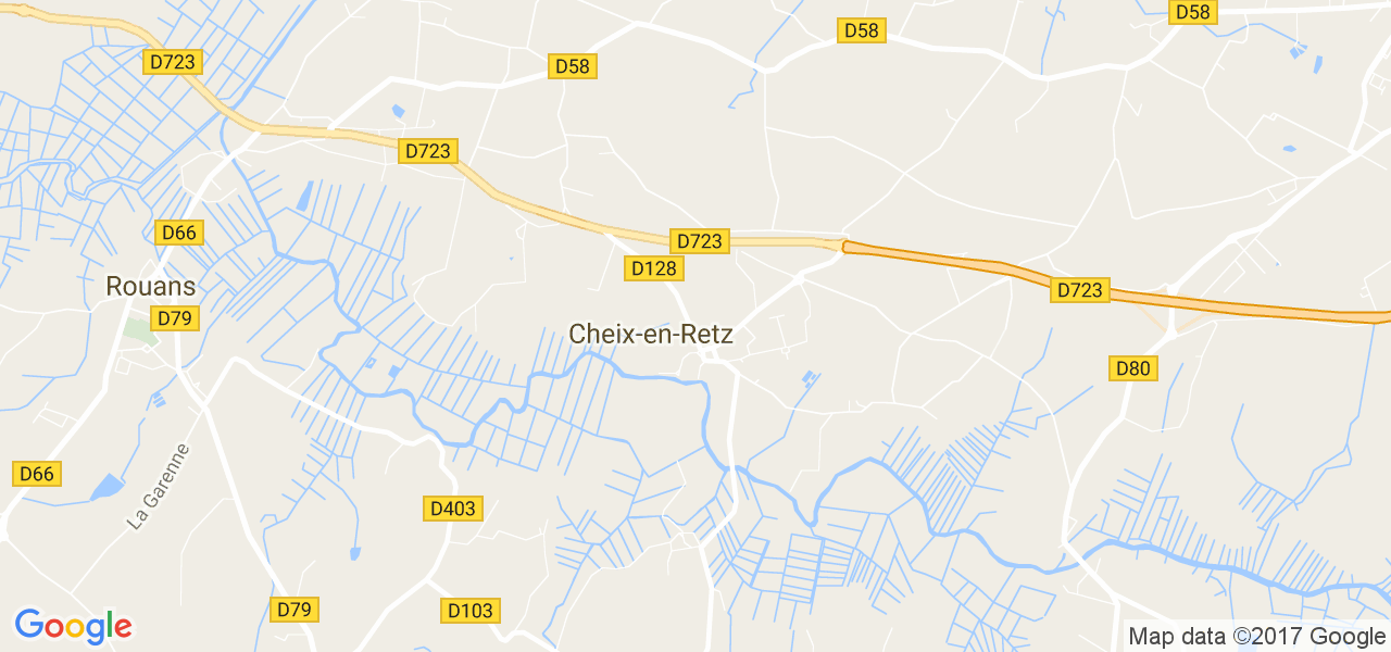 map de la ville de Cheix-en-Retz