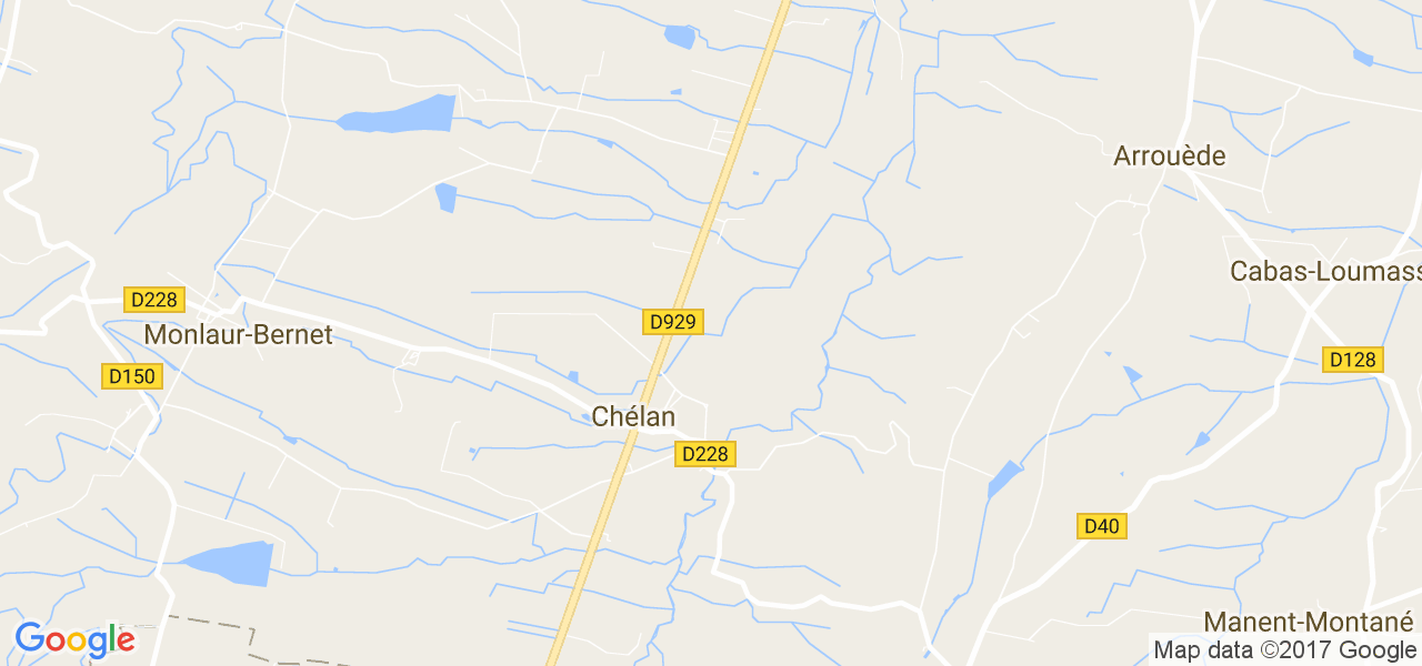 map de la ville de Chélan