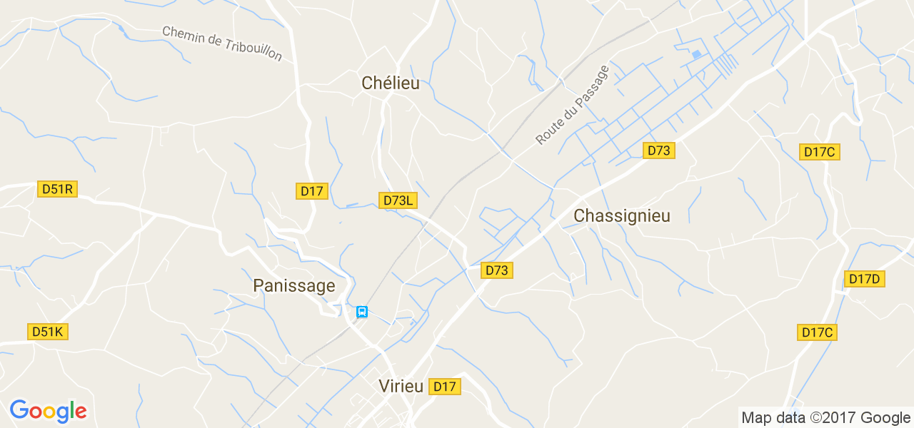 map de la ville de Chélieu