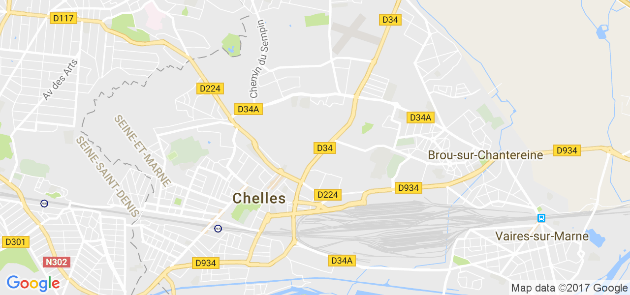 map de la ville de Chelles