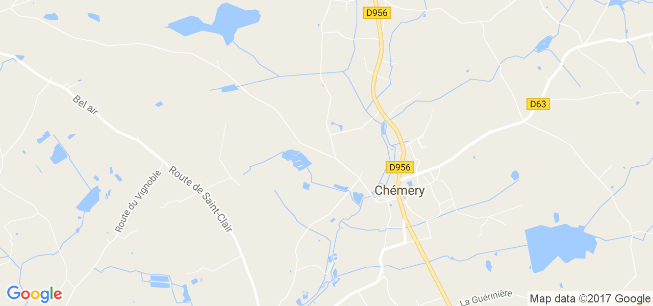 map de la ville de Chémery