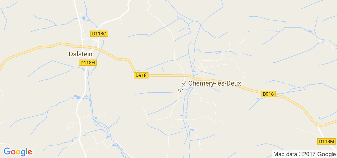 map de la ville de Chémery-les-Deux