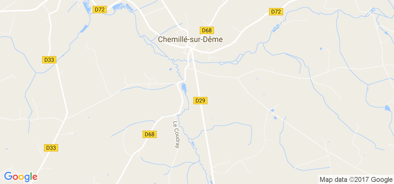 map de la ville de Chemillé-sur-Dême