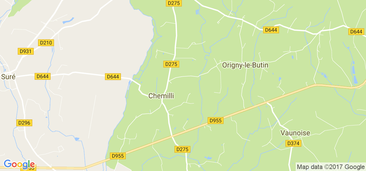 map de la ville de Chemilli