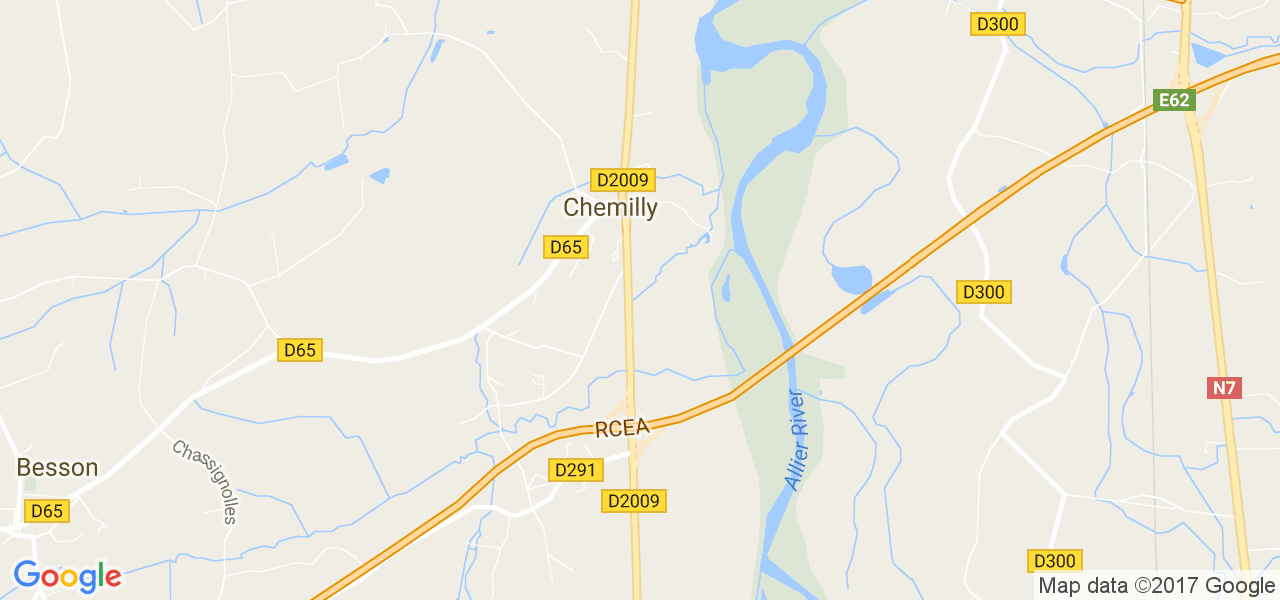 map de la ville de Chemilly