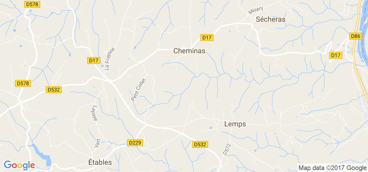 map de la ville de Cheminas