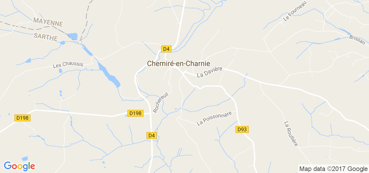 map de la ville de Chemiré-en-Charnie