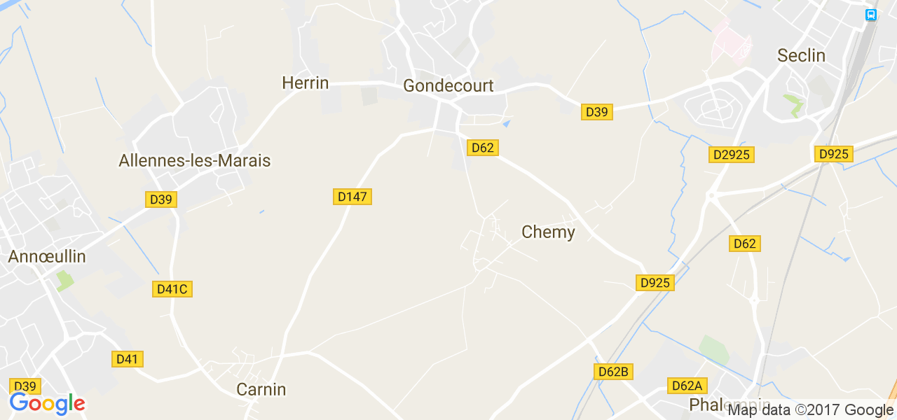 map de la ville de Chemy