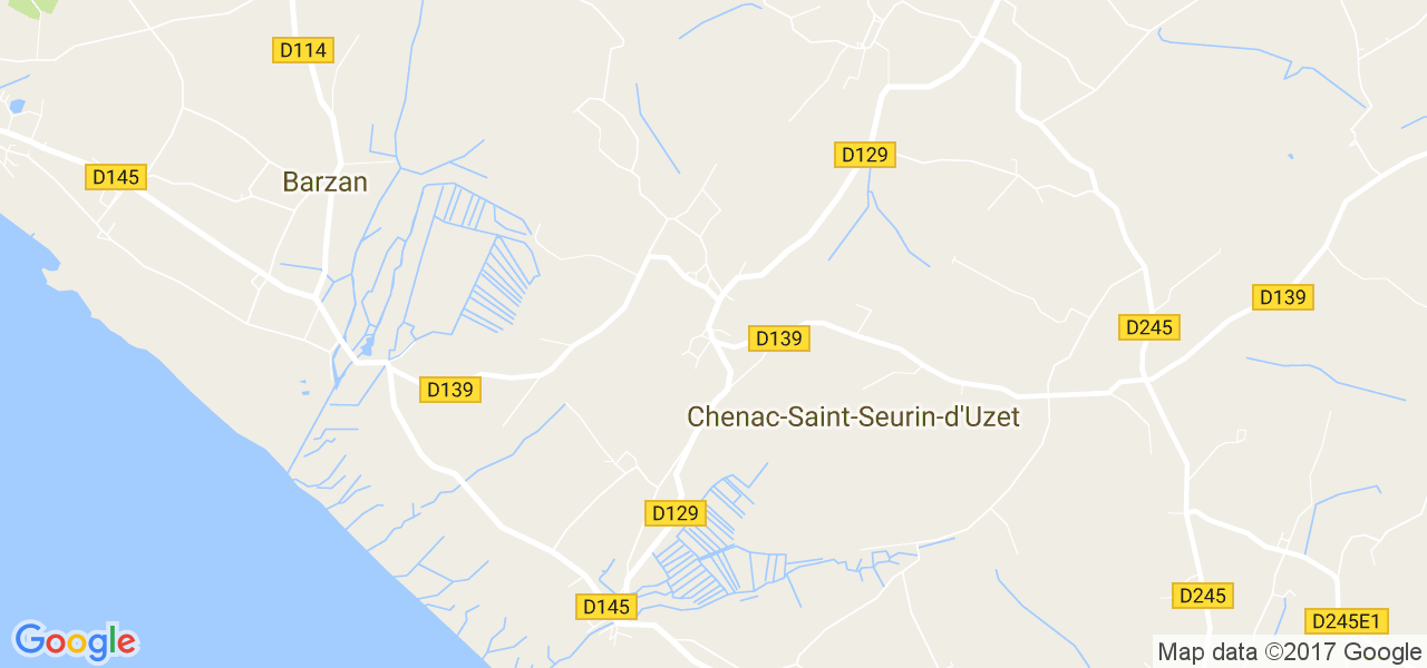 map de la ville de Chenac-Saint-Seurin-d'Uzet