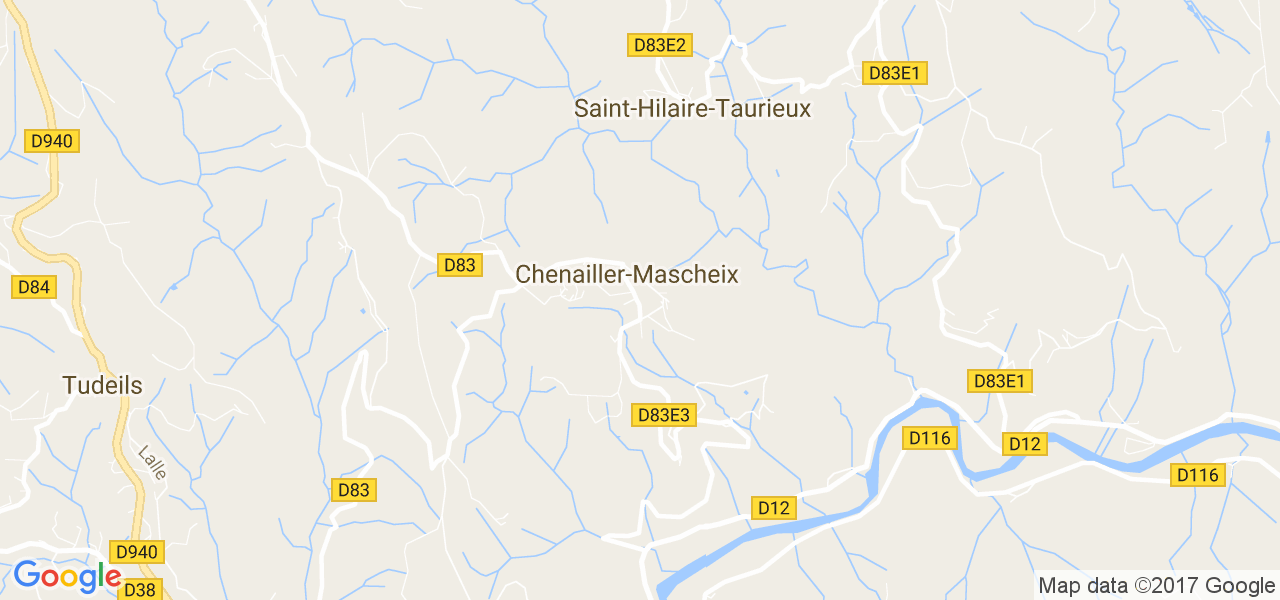 map de la ville de Chenailler-Mascheix