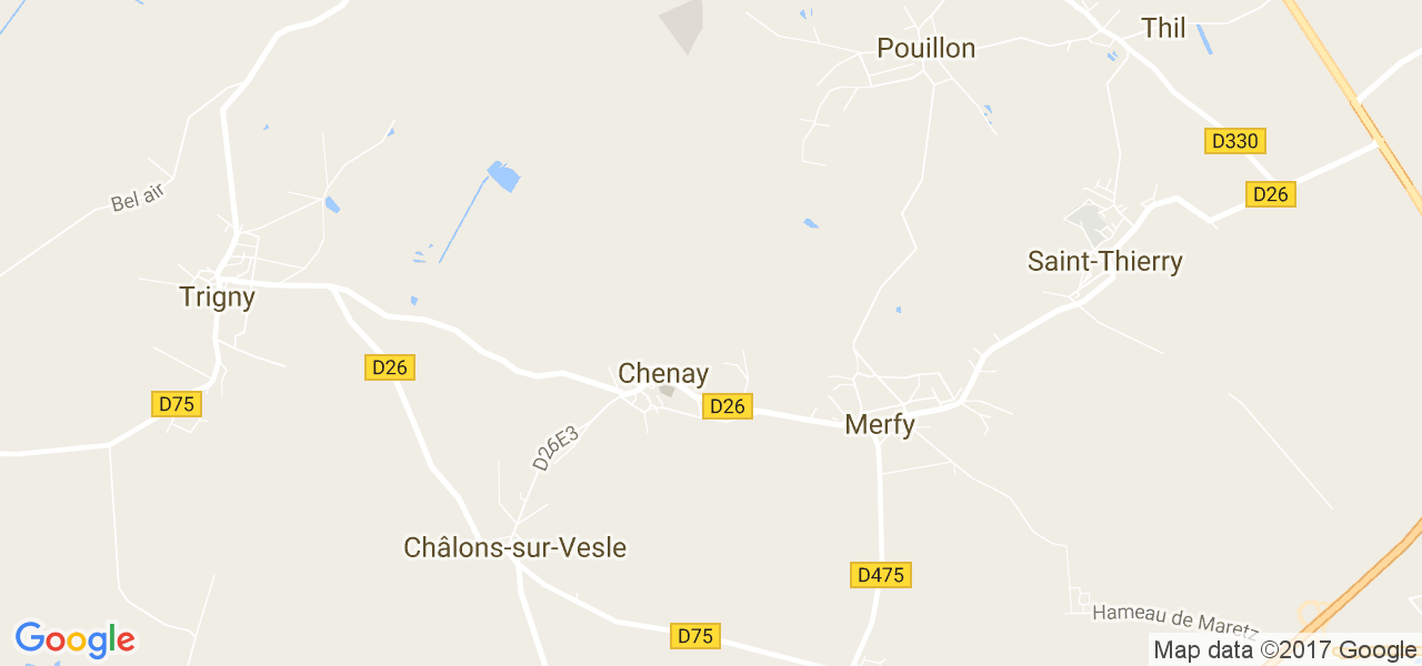 map de la ville de Chenay