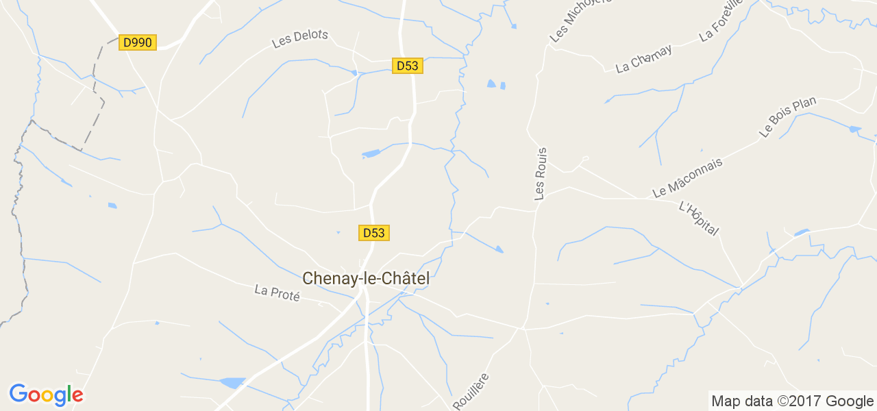 map de la ville de Chenay-le-Châtel