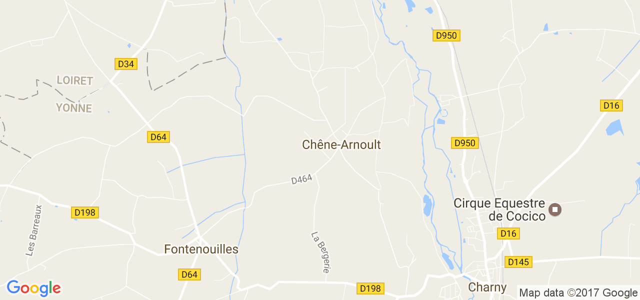 map de la ville de Chêne-Arnoult