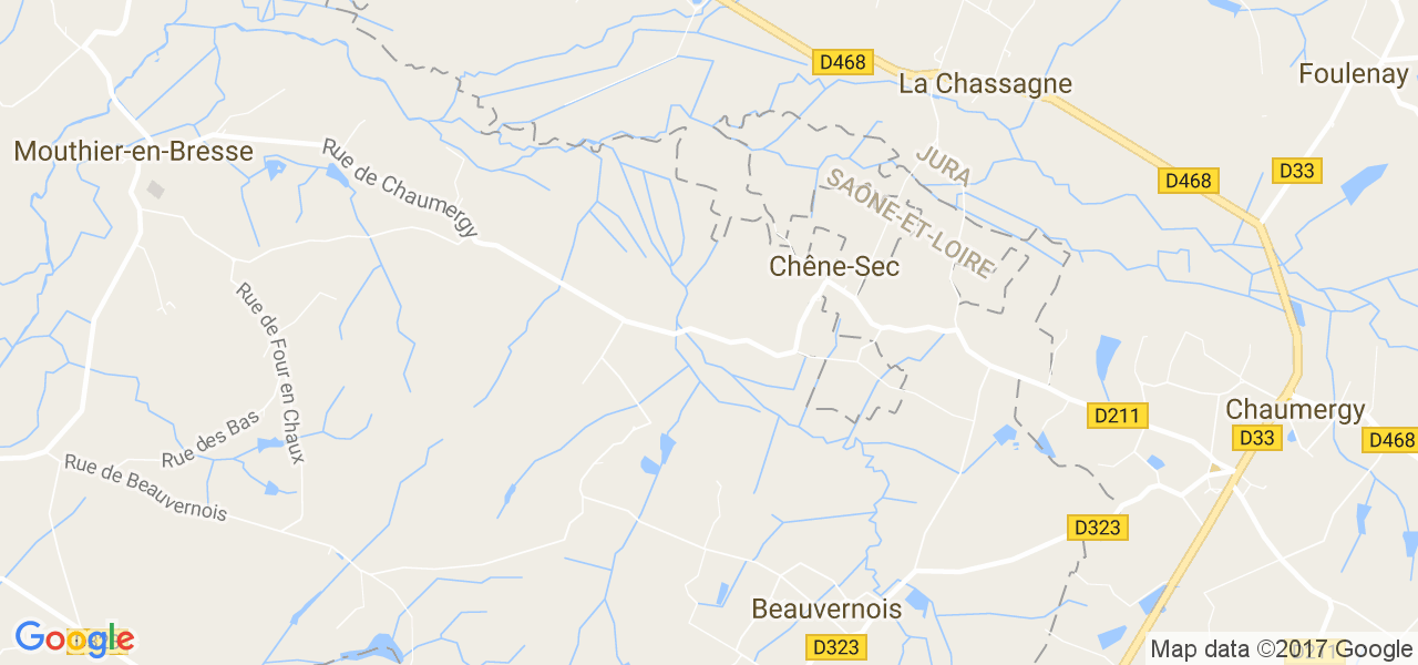 map de la ville de Chêne-Sec