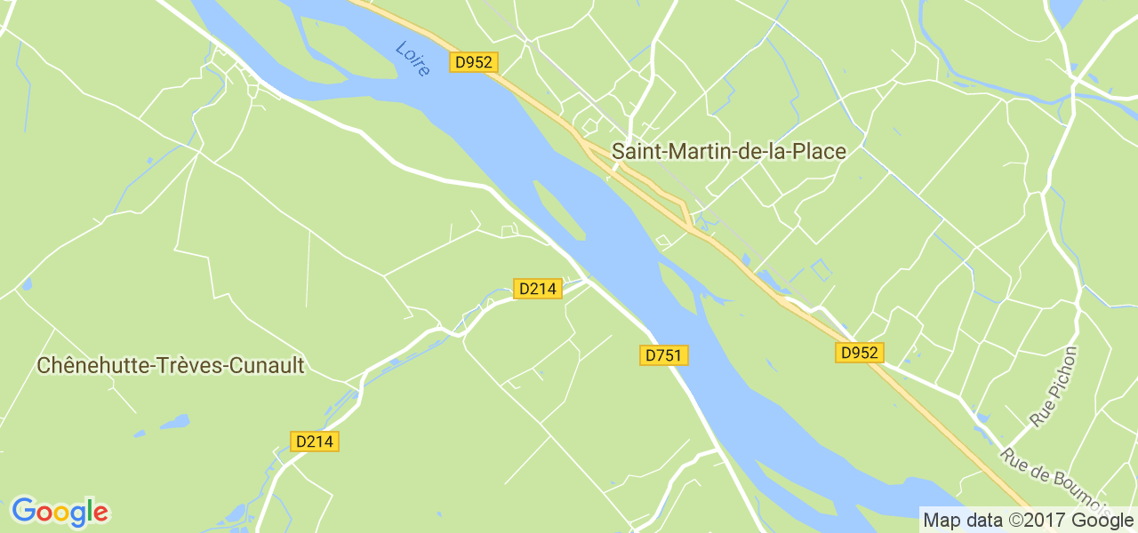 map de la ville de Chênehutte-Trèves-Cunault