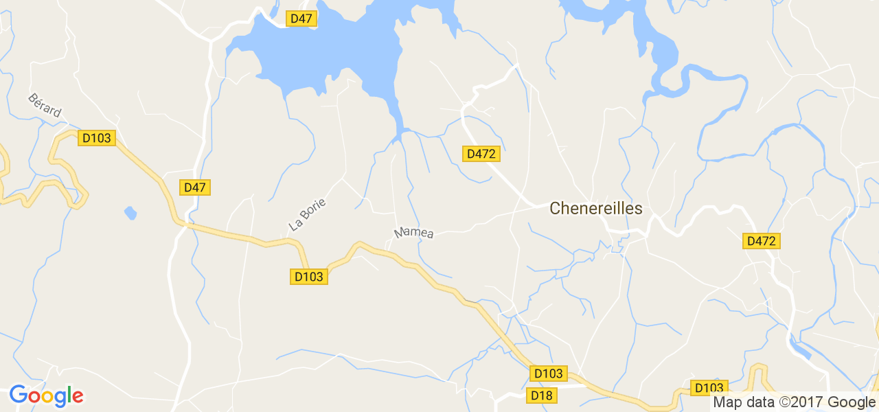 map de la ville de Chenereilles