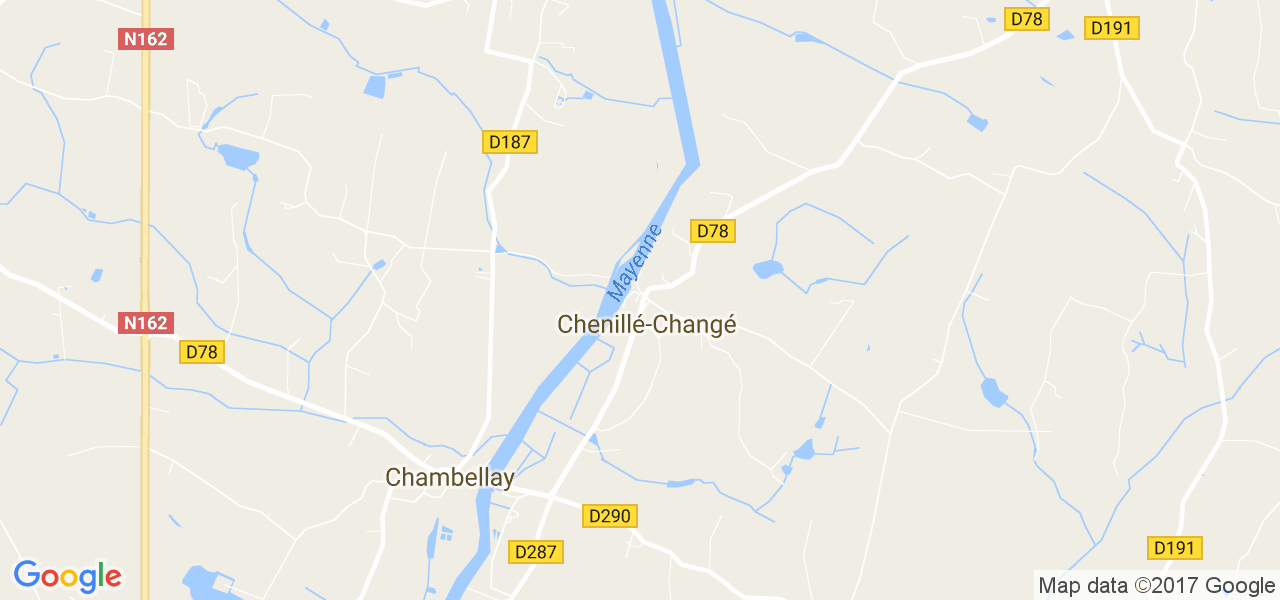 map de la ville de Chenillé-Changé