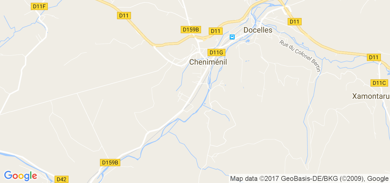 map de la ville de Cheniménil