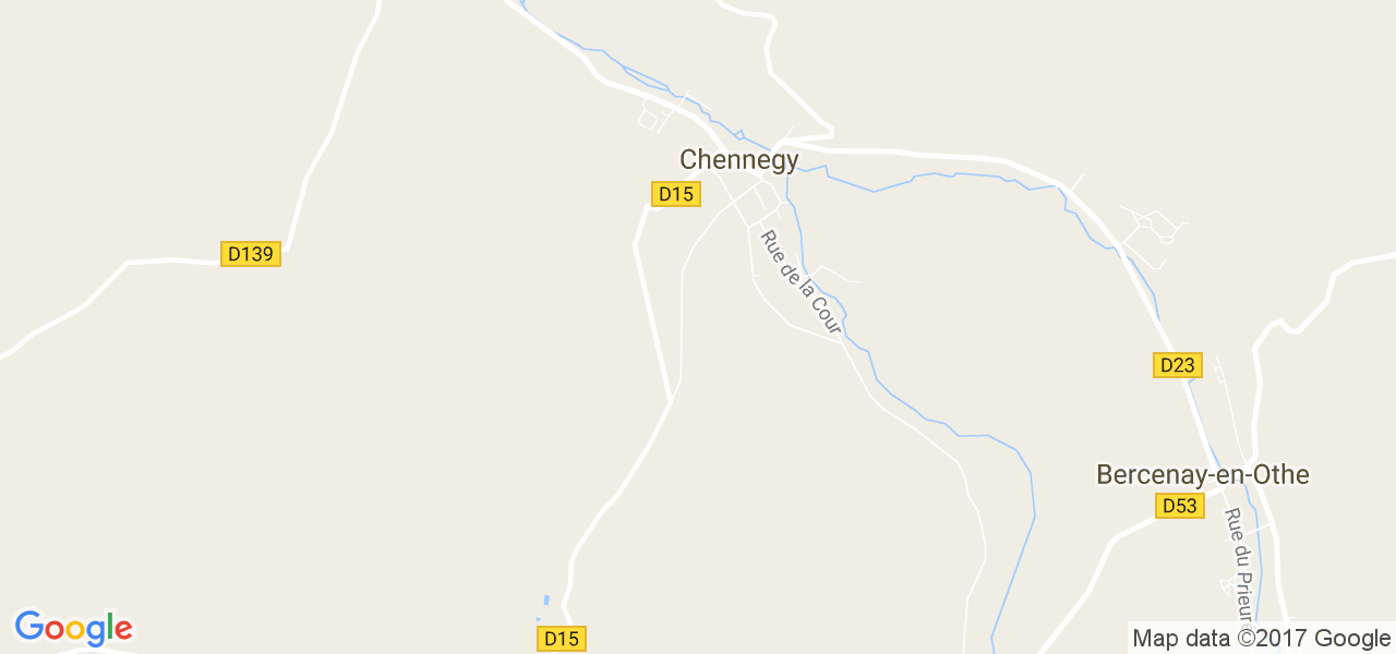 map de la ville de Chennegy