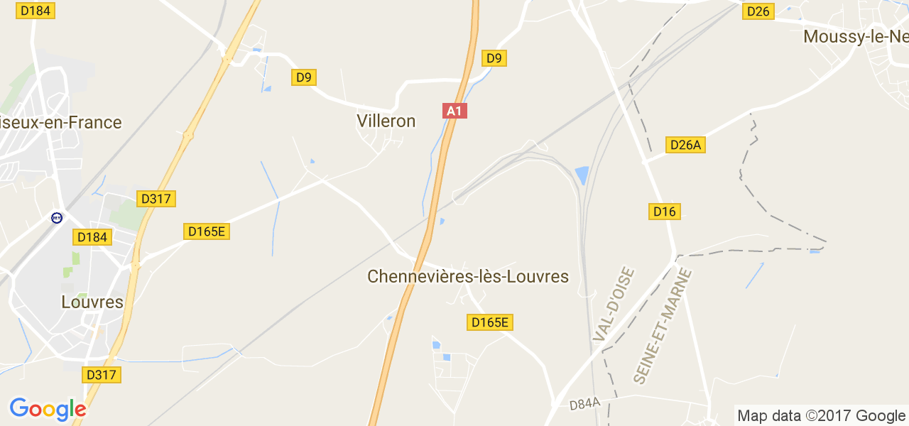 map de la ville de Chennevières-lès-Louvres