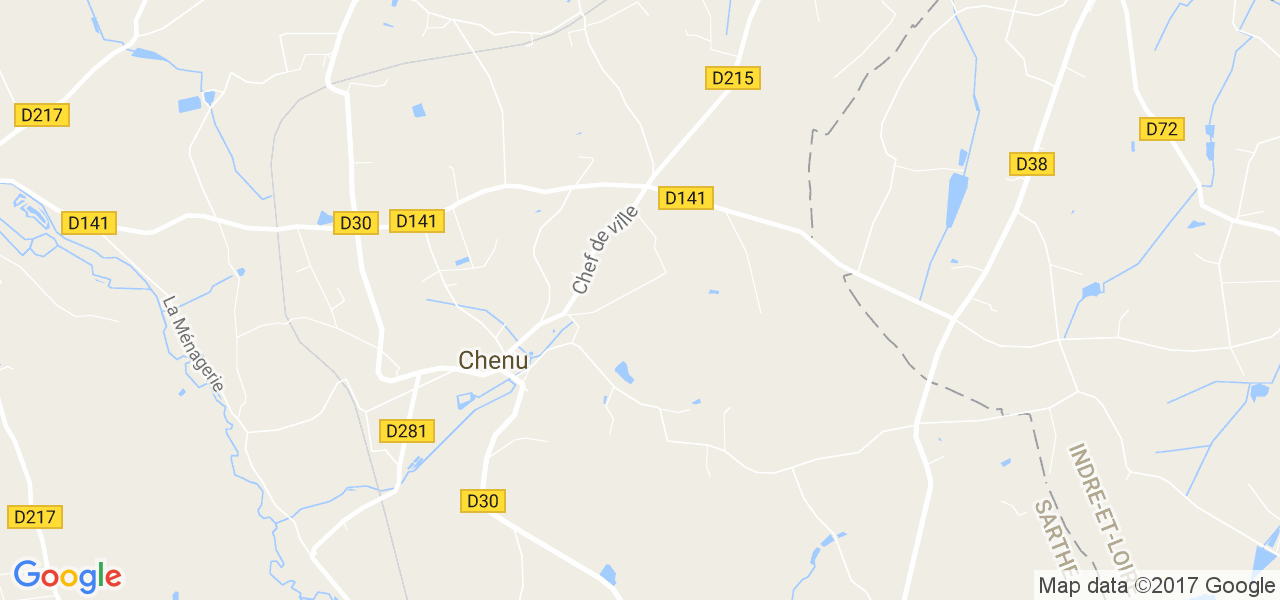 map de la ville de Chenu