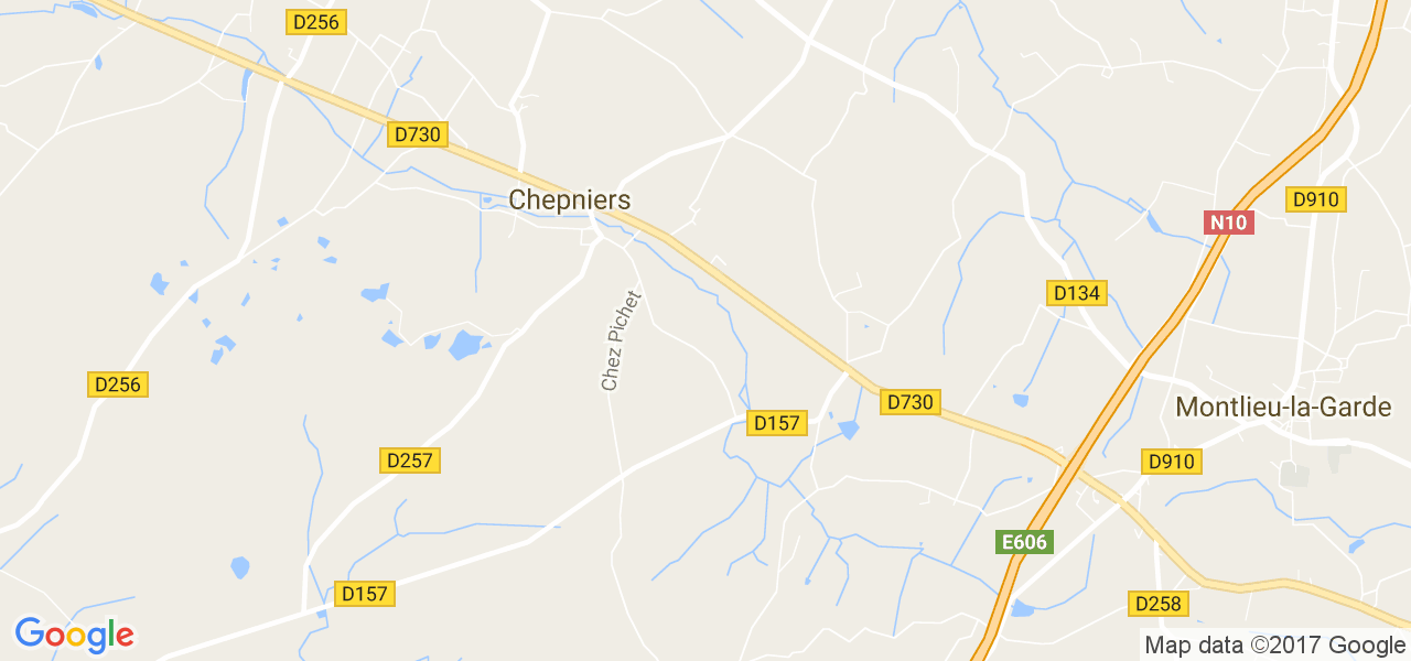 map de la ville de Chepniers