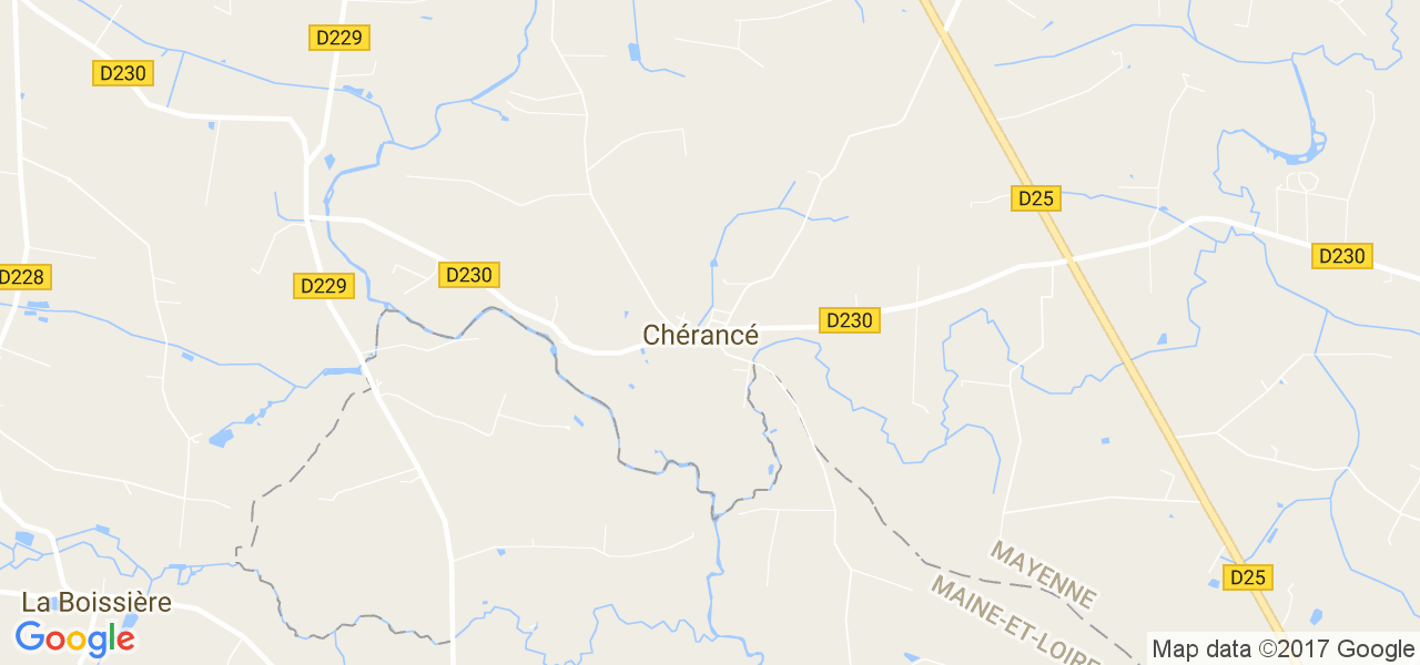 map de la ville de Chérancé