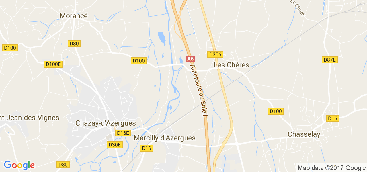 map de la ville de Chères