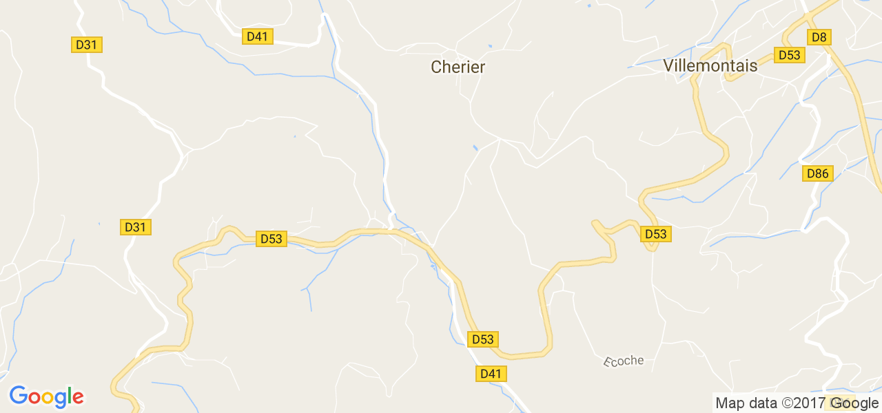 map de la ville de Cherier