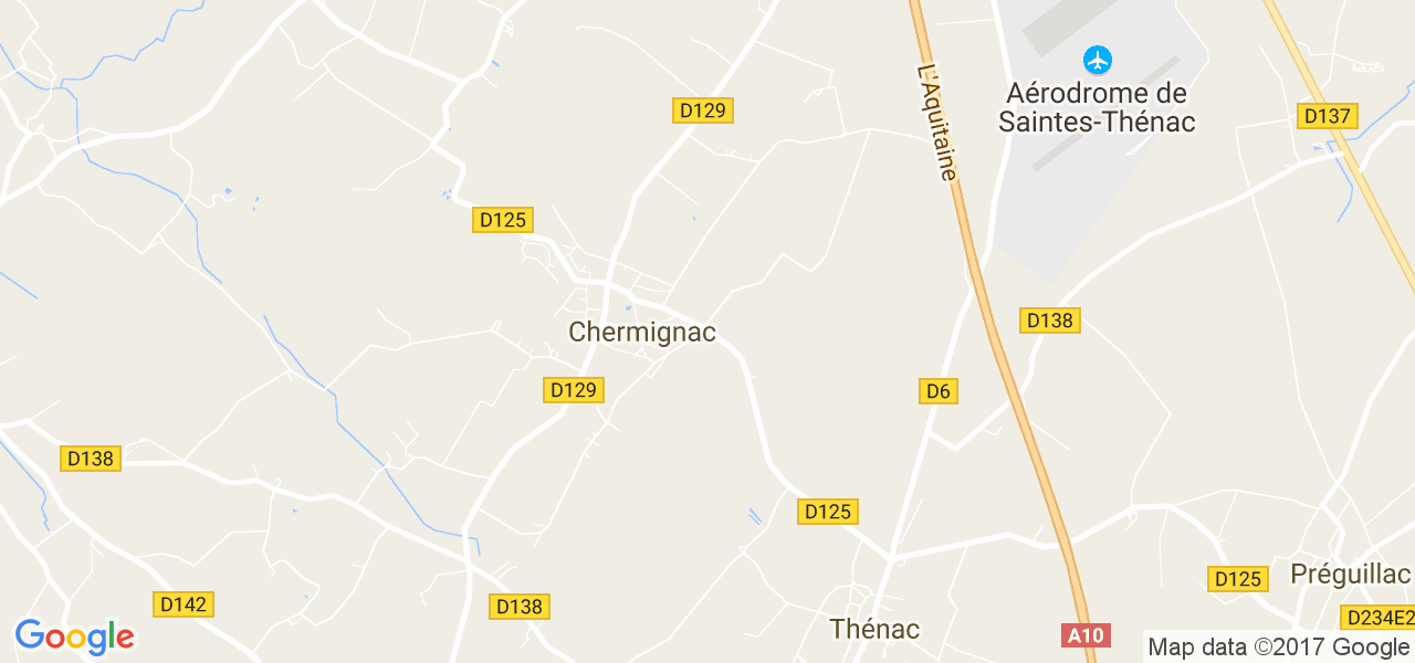 map de la ville de Chermignac