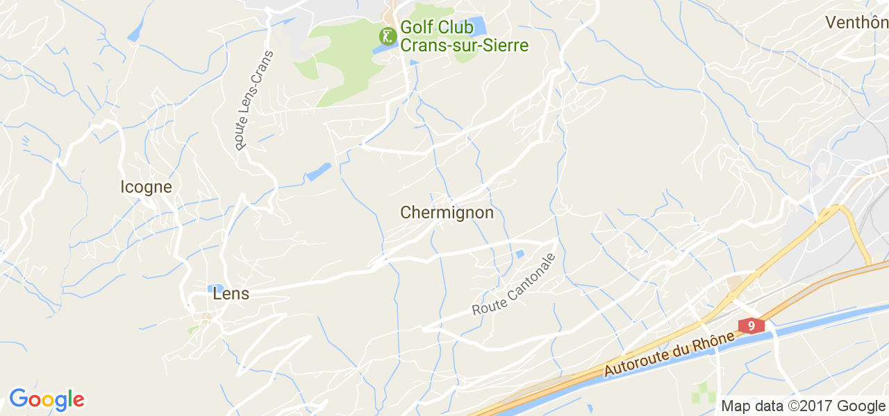 map de la ville de Chermignon