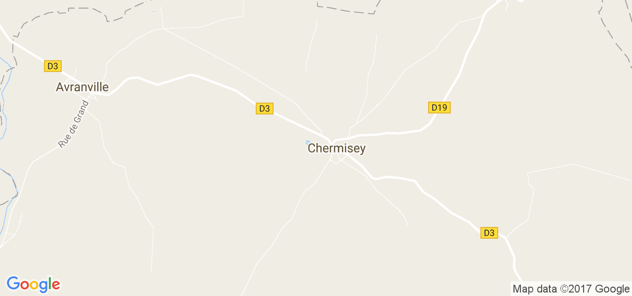 map de la ville de Chermisey