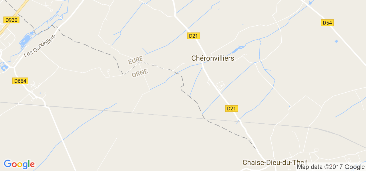 map de la ville de Chéronvilliers