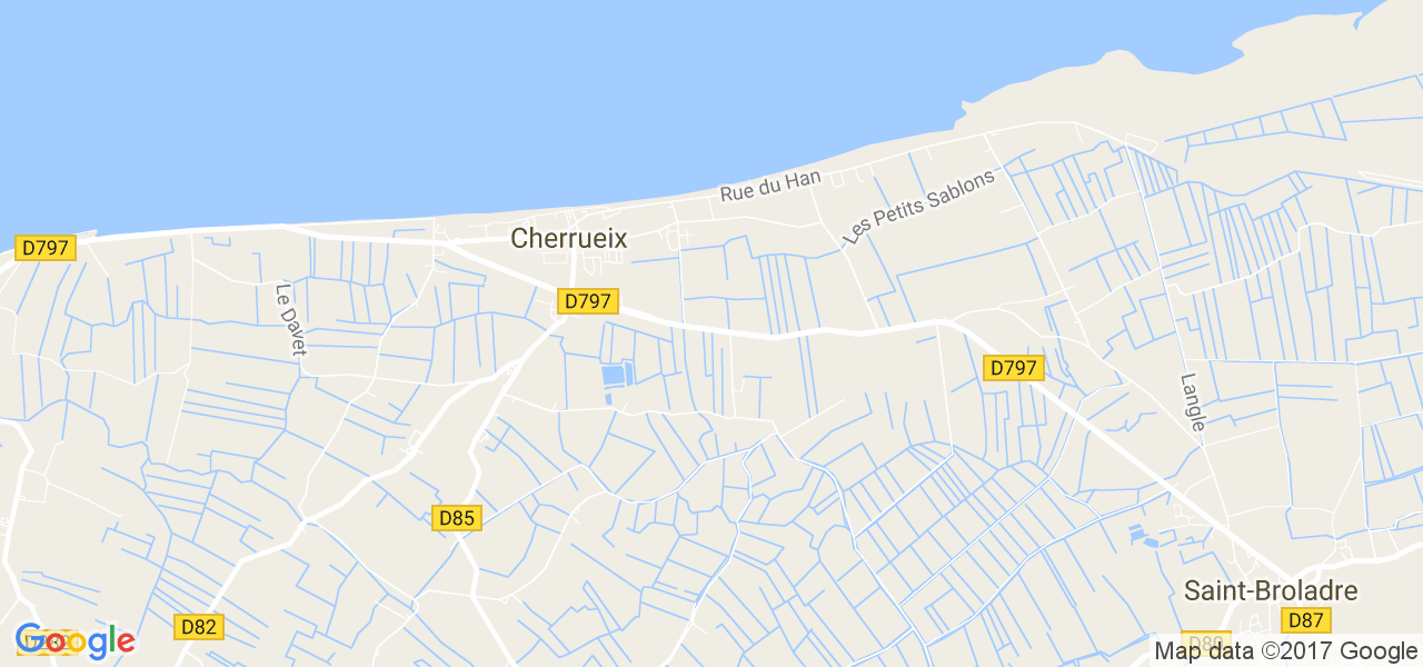 map de la ville de Cherrueix