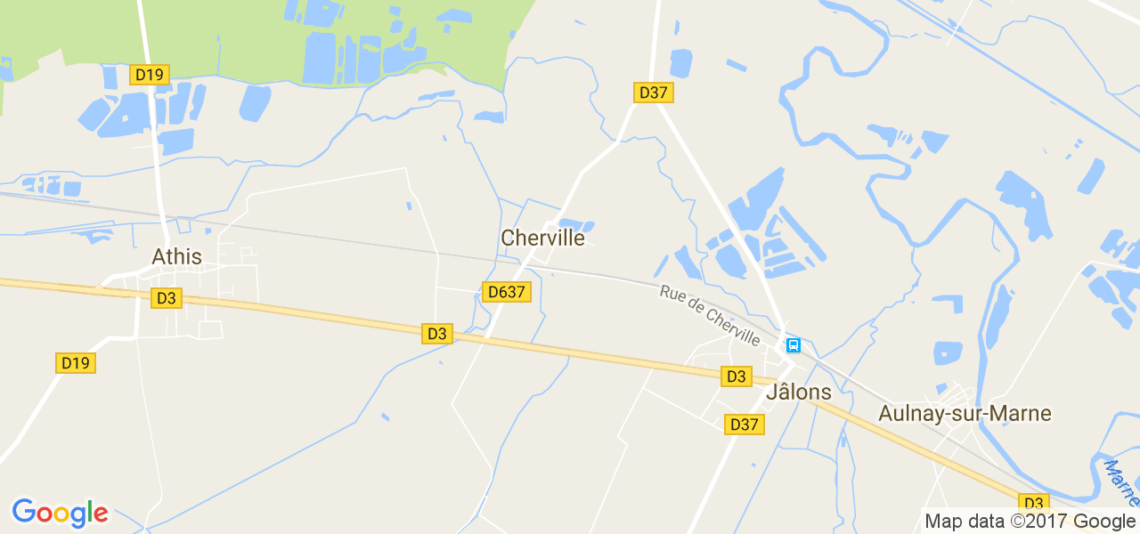 map de la ville de Cherville