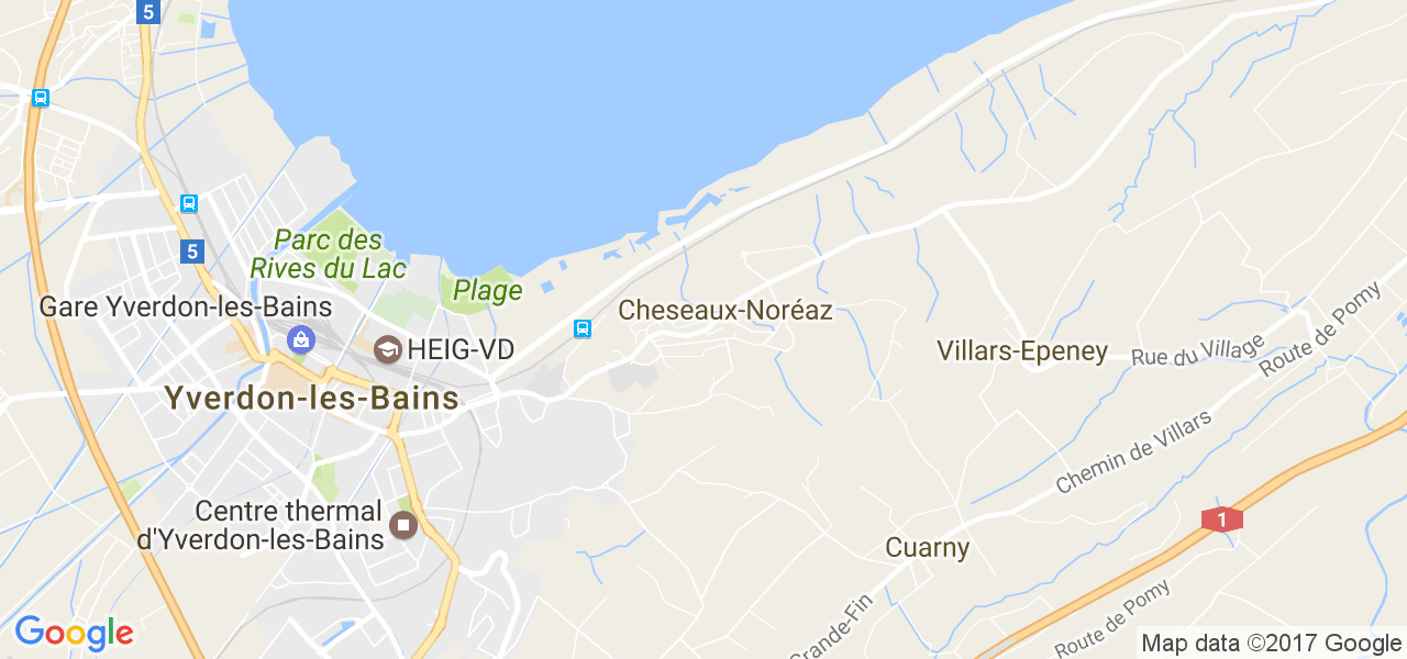 map de la ville de Cheseaux-Noréaz