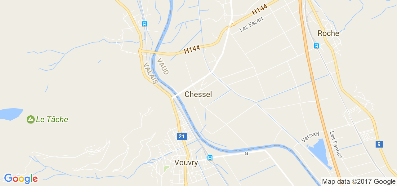 map de la ville de Chessel