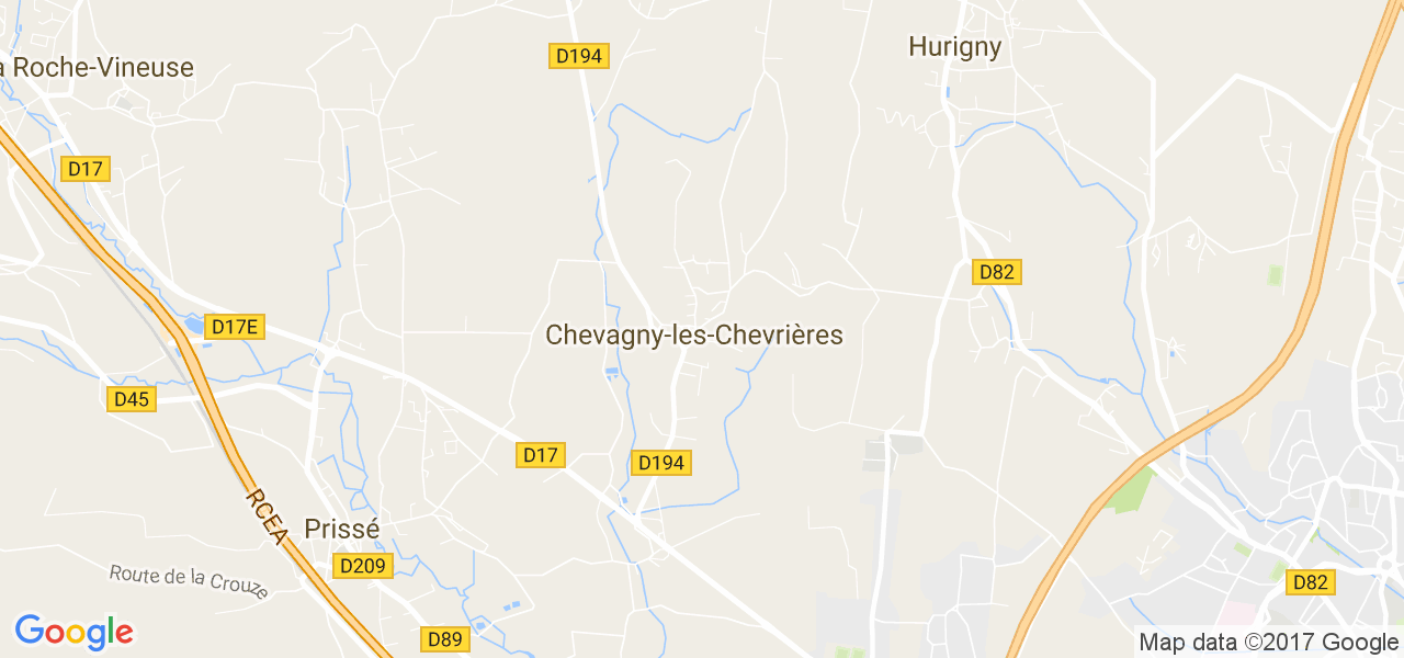 map de la ville de Chevagny-les-Chevrières