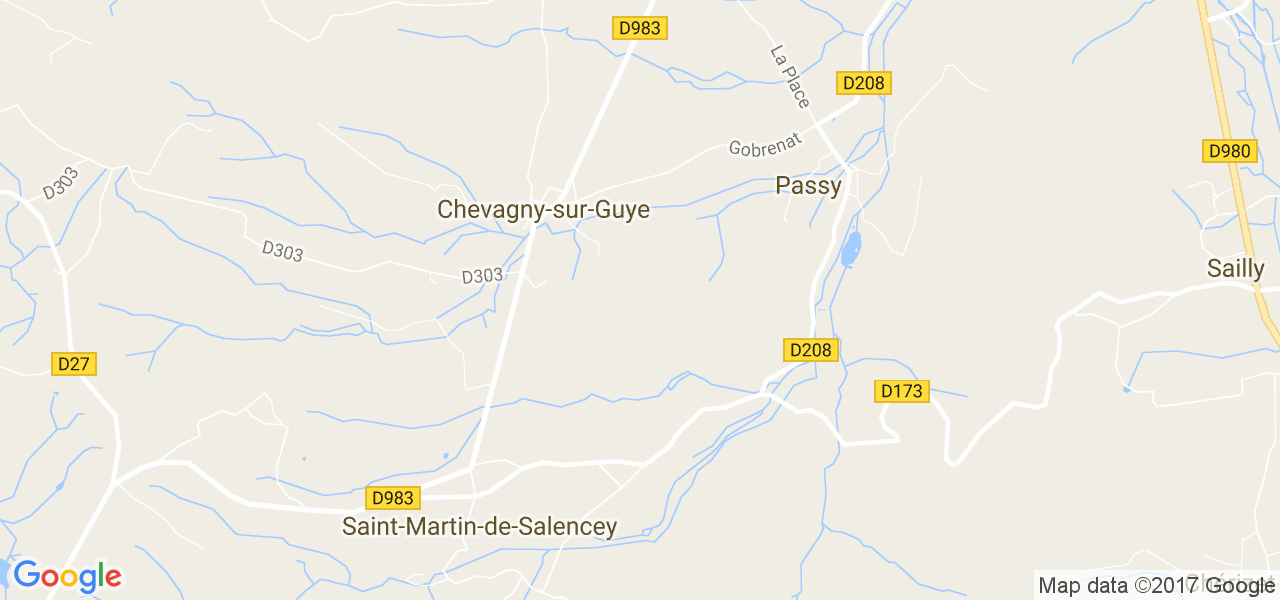 map de la ville de Chevagny-sur-Guye