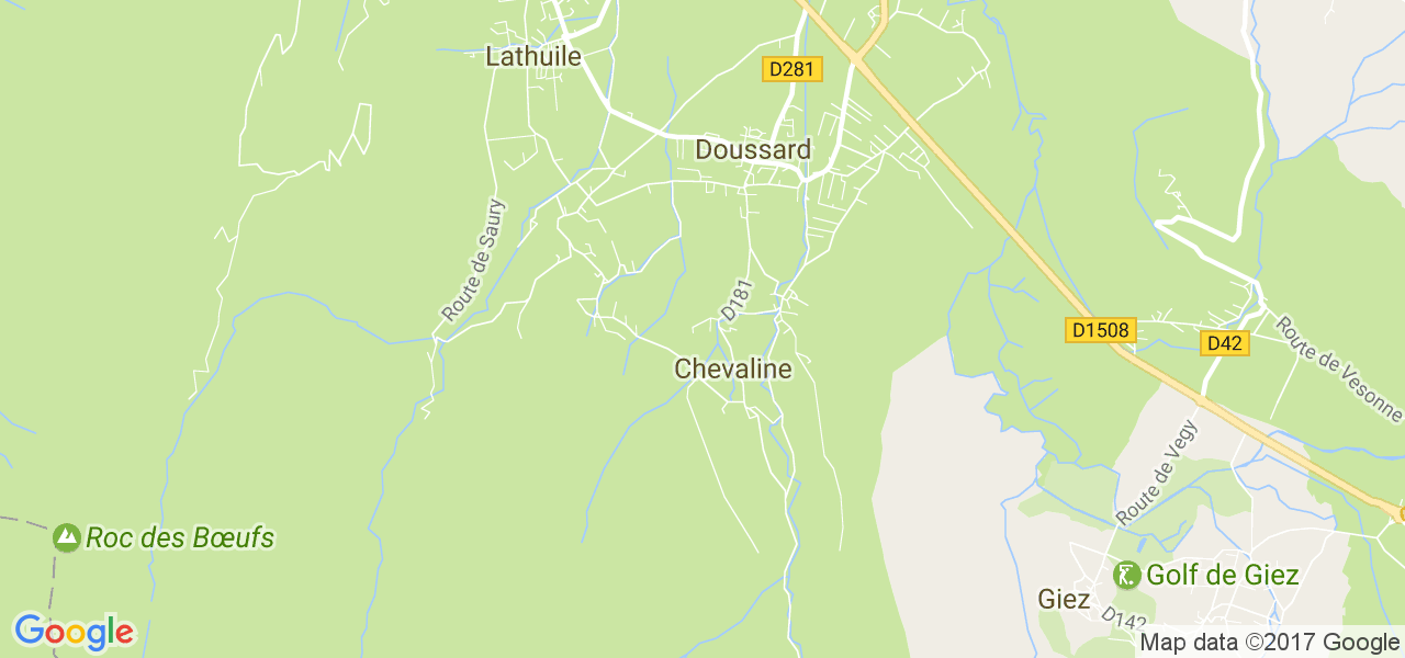 map de la ville de Chevaline