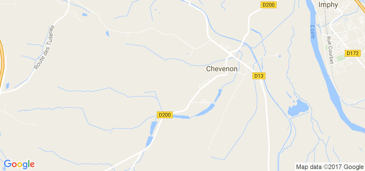 map de la ville de Chevenon